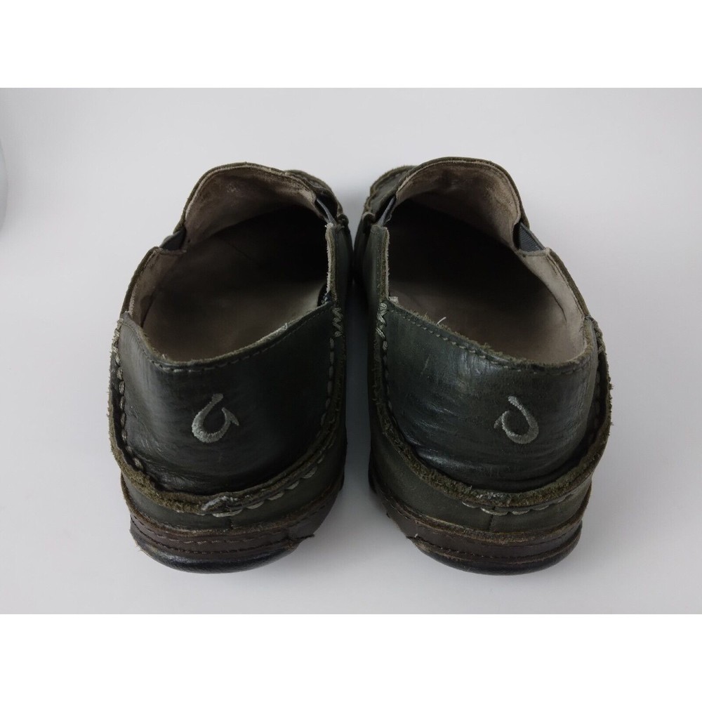 Olukai Moloa Dark Brown Leather Slip On Shoe Mens Size US 9 EUR 42 - Picture 6 of 9
